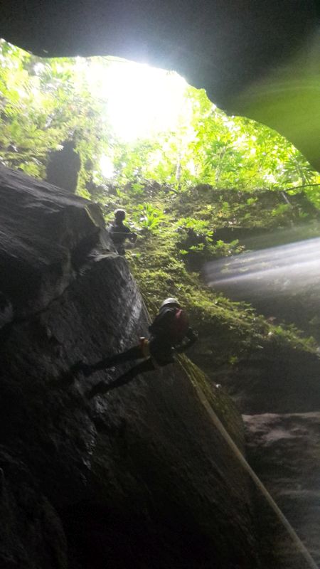 Felsen absteigen Canyoning