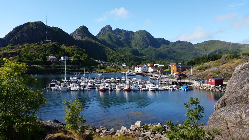 abenteuervoraus abenteuer am wasser Stamsund Unterkunft Lofoten Hafenansicht