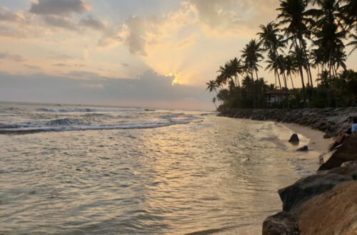 Südküste Sri Lanka Sonnenuntergang Walgama