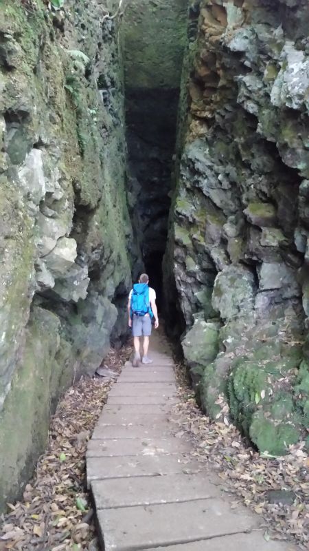 Felsspalte auf PR10 Levada Wanderung