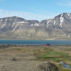 Einsame Hütte bei Longyearbyen