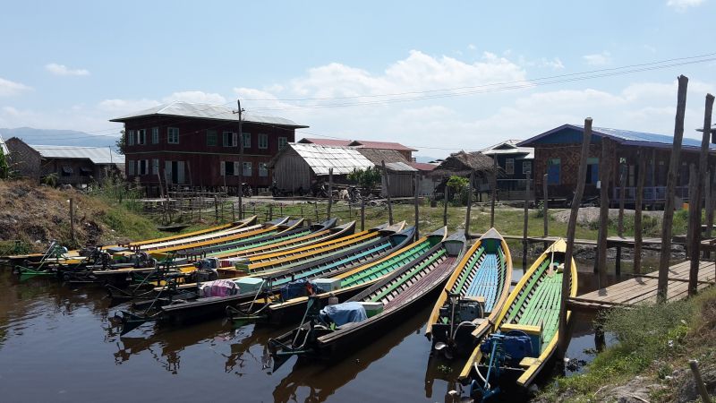 Bootstour Inle Lake, Hafenanleger Myayni Gone