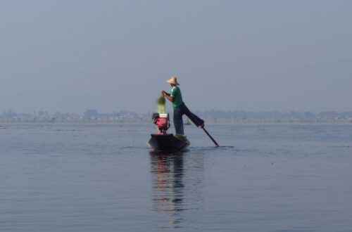 Stelzenfischer auf dem Inle See