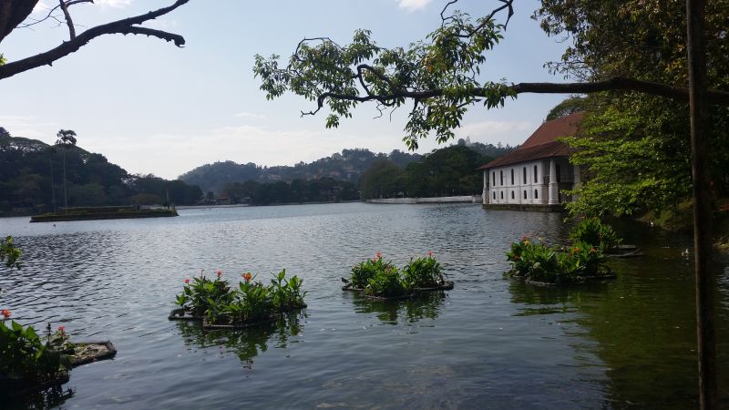 Kandy Lake Spaziergang Sri Lanka