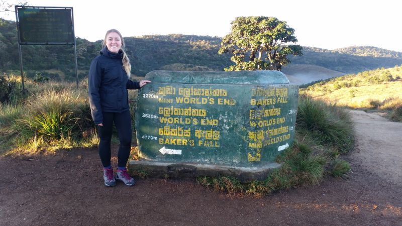 Wegweiser Horton Plains Nationalpark Wanderweg