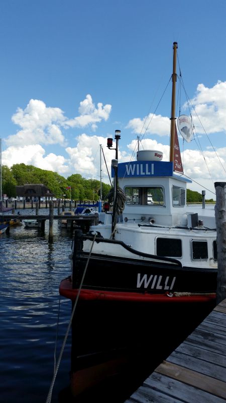 Ein Tag auf Hiddensee Fischbrötchen vom Kutter Willi in Kloster auf Hiddensee