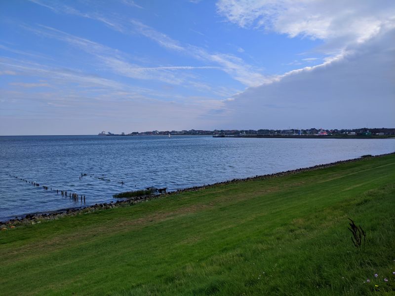 Blick vom Deich auf Wittdün