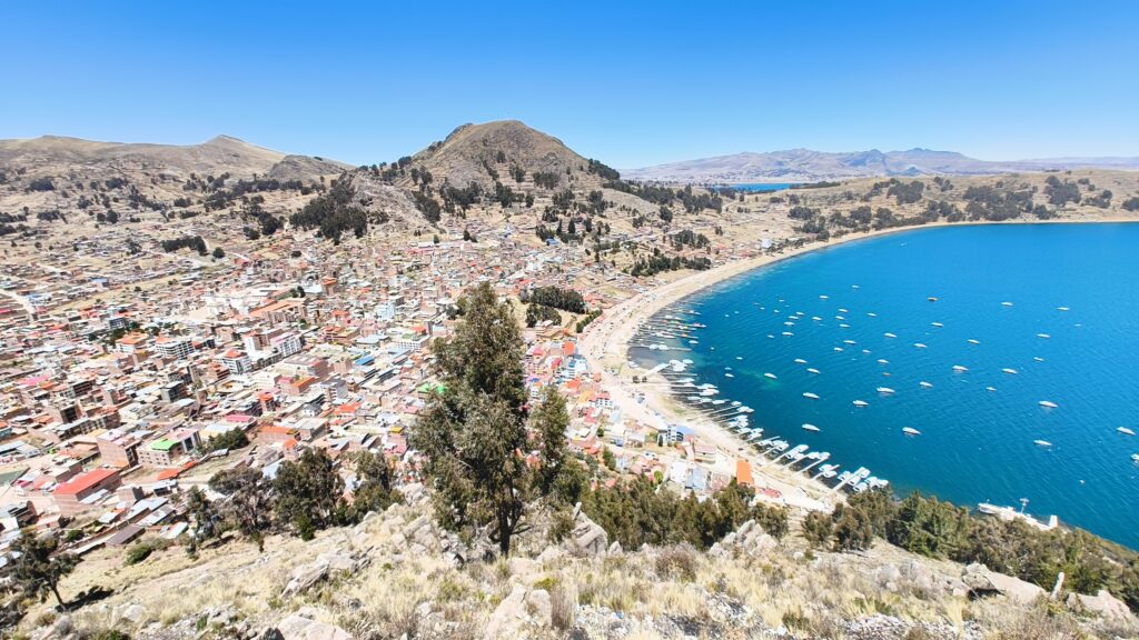 Ausblick Hausberg Copacabana Bolivien