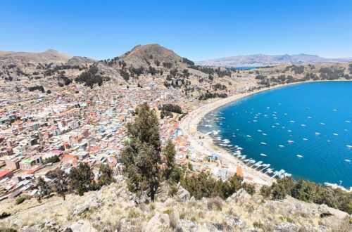 Ausblick Hausberg Copacabana Bolivien