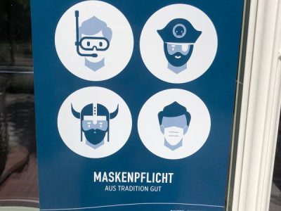 Maskenpflicht zu Corona Zeiten im Ostseebad Binz